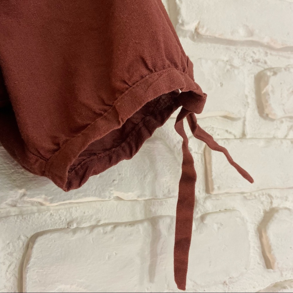 Express Button Up Puff Sleeve Blouse - Picture 3 of 6